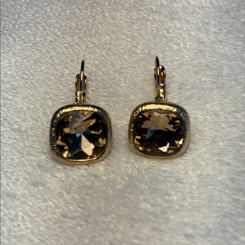 Monet Elegant Gold-Toned Earrings